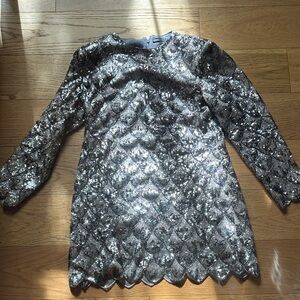 Zara Silver Sequin Dress